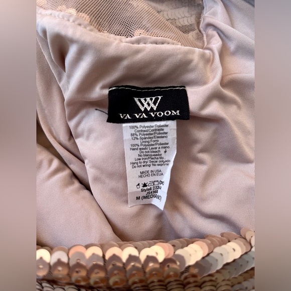 Muted Gold Sequin Bodycon Dress - Picture 8 of 8